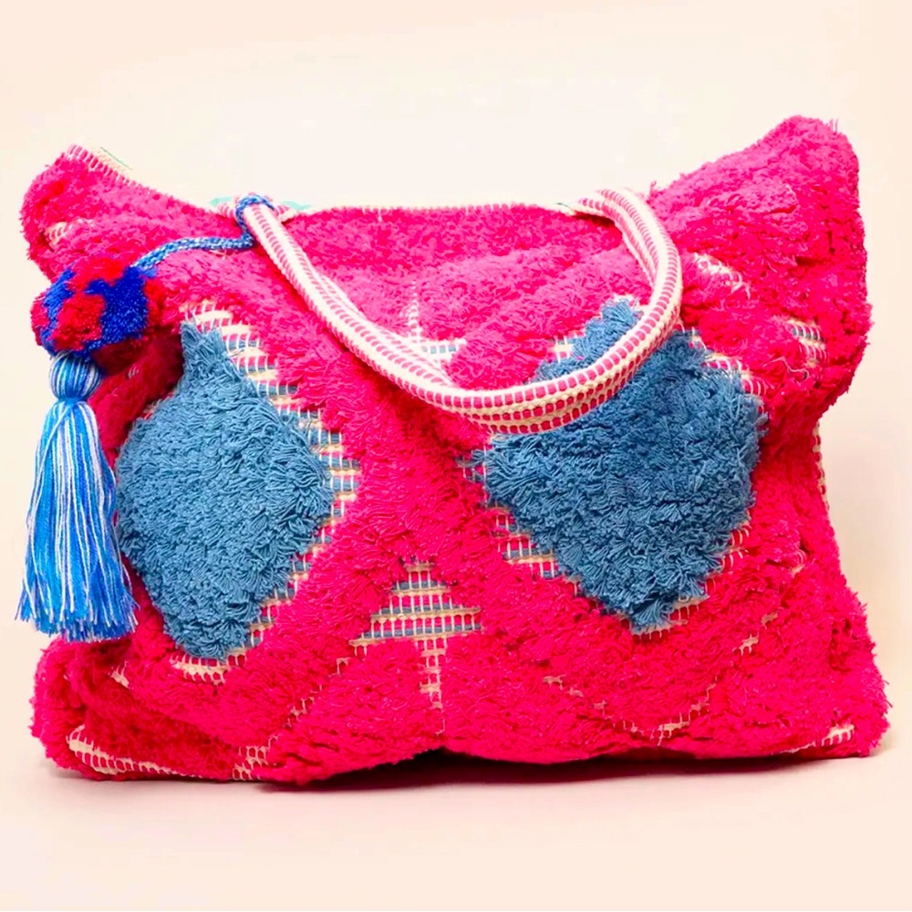 Boho Woven Fringe Tote with Tassle - NWT